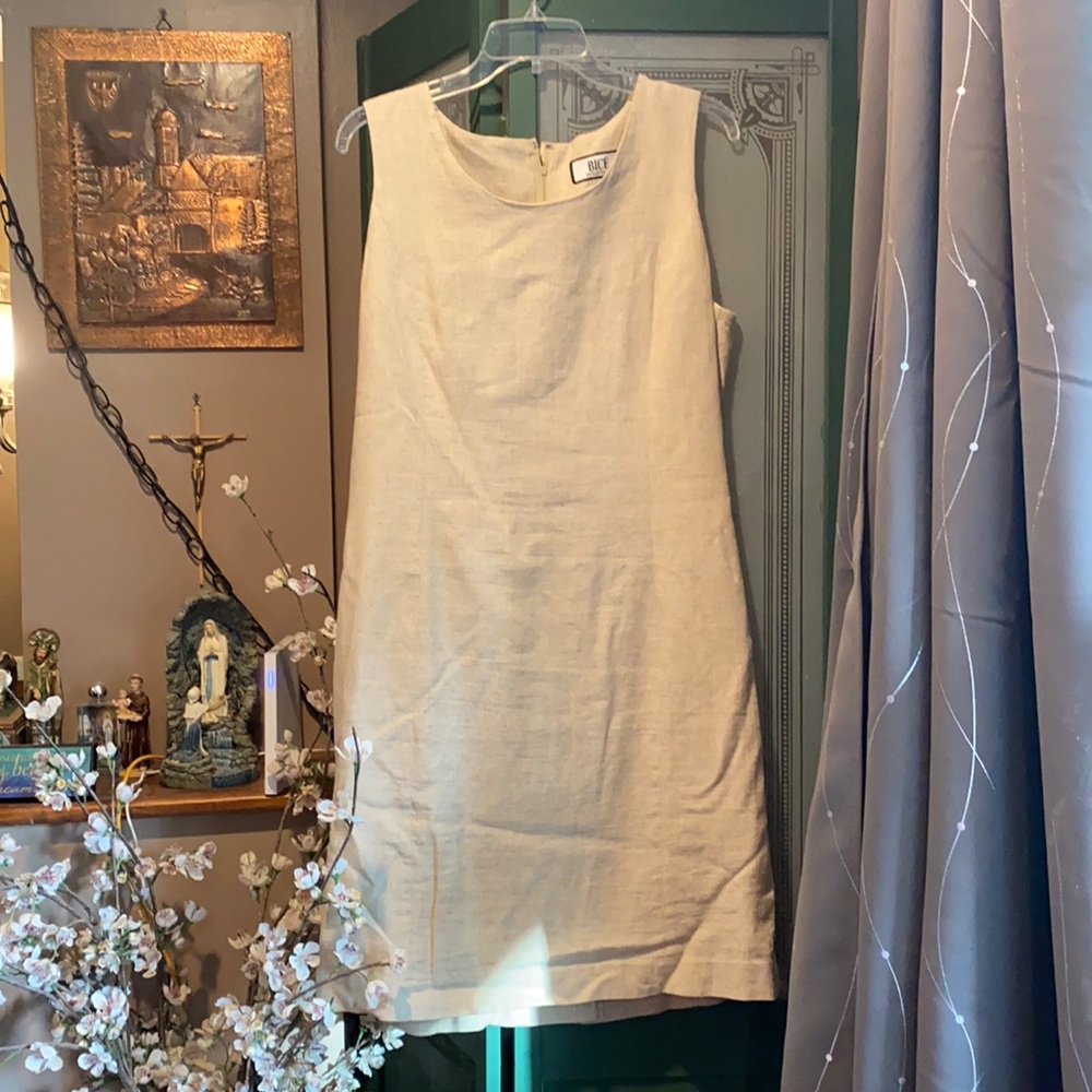 Vintage 1990s Linen midi sundress sz 14